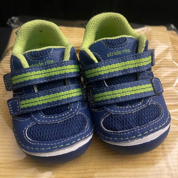 Stride Rite Other - Stride Rite Navy and Lime Kids Sneakers Baby Boy Size 3